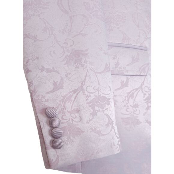 Alfani Men's Slim-Fit Stretch Sheen Floral Evening Jacket Blazer Pink 40L NWT - Picture 5 of 7